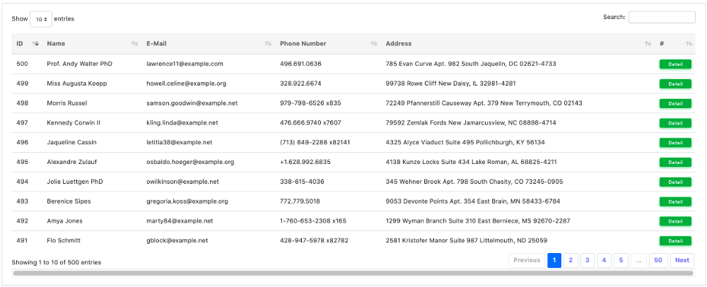 Laravel Example Yajra DataTables Medianova